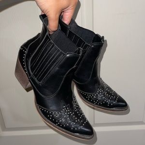 Black Western Booties